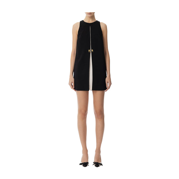Elisabetta Franchi Abito corto Abito Donna gemello dorato Nero burro - Francavilla Moda